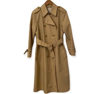 London Fog Maincoat Weatherwear Trench Coat 10P Tan/Khaki